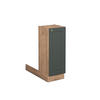 KÜCHENINSEL Fame-Line Grün-Gold Landhaus 30 cm ohne AP - Honigeiche/Grün, Holzwerkstoff (30/82/70cm) - Vicco