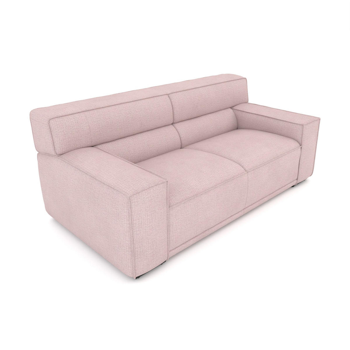 2,5-SITZER Umea Chenille Rosa 194/106/78 cm - Altrosa, Kunststoff/Textil (194/78/106cm) - foamnova