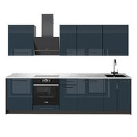 KÖK Fame-Line, Mörkblå högblank/antracit, 280 cm AP Marble - Antracit/Mörkblå, Träbaserade material (280/82/60cm) - Vicco