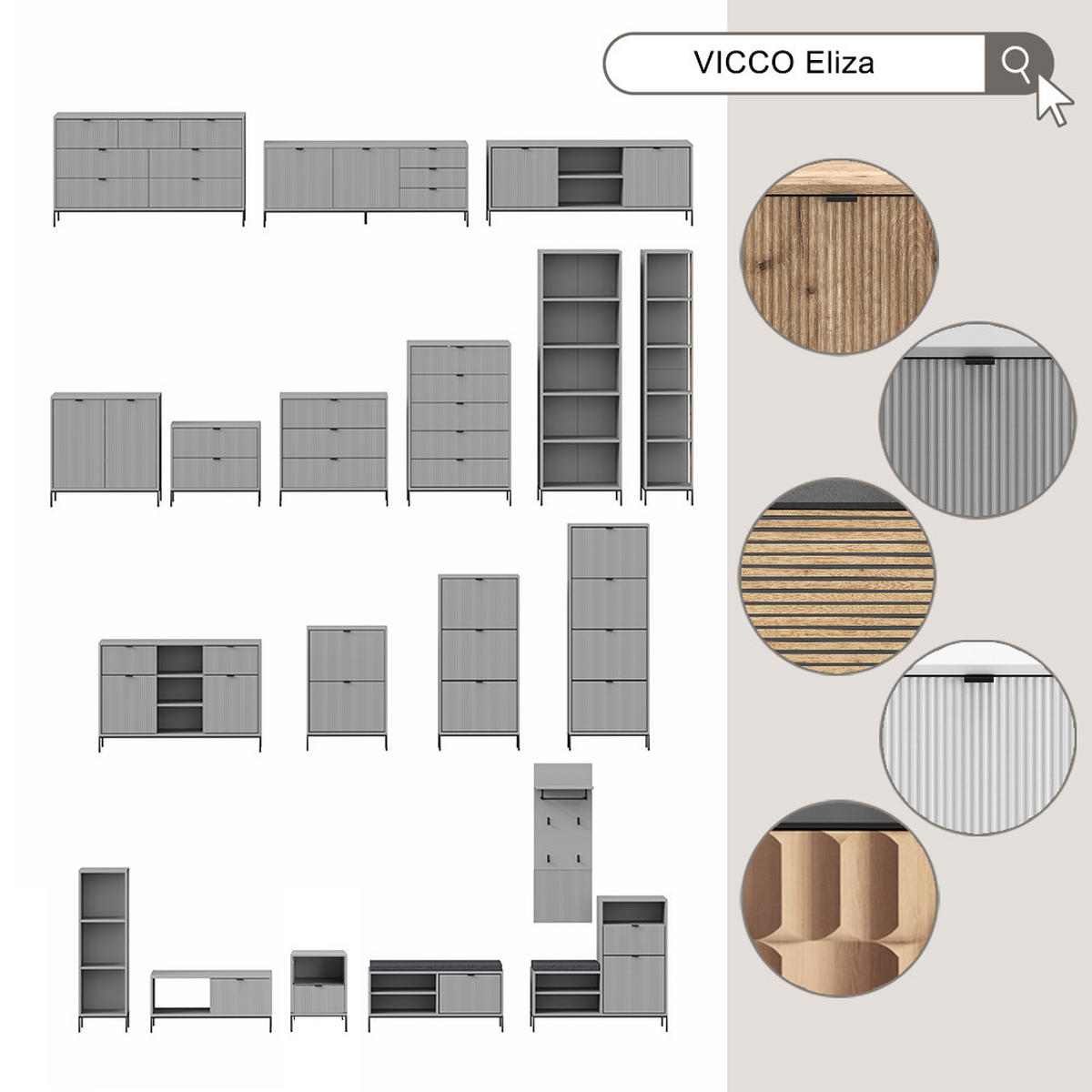 BADSCHRANK Eliza Viking Oak 40 x 190 cm mit Tür und Schublade - Eiche Wotan, Holzwerkstoff (40/190/35cm) - Vicco