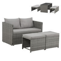 SITZGRUPPE Athina Grau - Grau, Kunststoff - SVITA