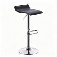 BARHOCKER höhenverstellbar und 360° drehbar aus Kunstleder, Schwarz - Schwarz, Metall (39/84/38.5cm) - MIVRAY