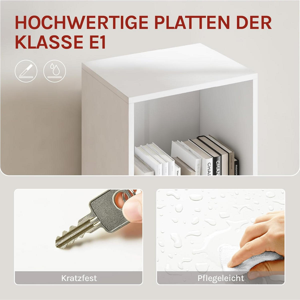 BÜCHERREGAL mit Schubladen Tür Weiß - Weiß, Holzwerkstoff (30/158/24cm) - Woltu