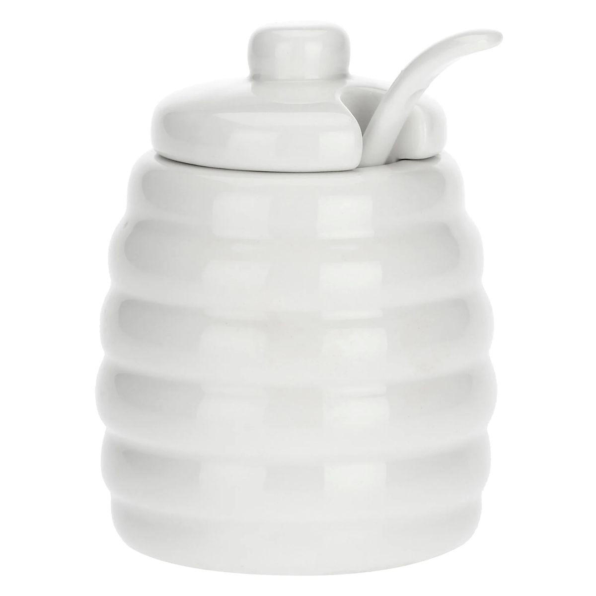 ZUCKERDOSE mit Porzellanlöffel "Zuccheriera Con Cucchiaino" Menage 6,5 x 10 cm - Multicolor, Keramik (6.5/10cm)