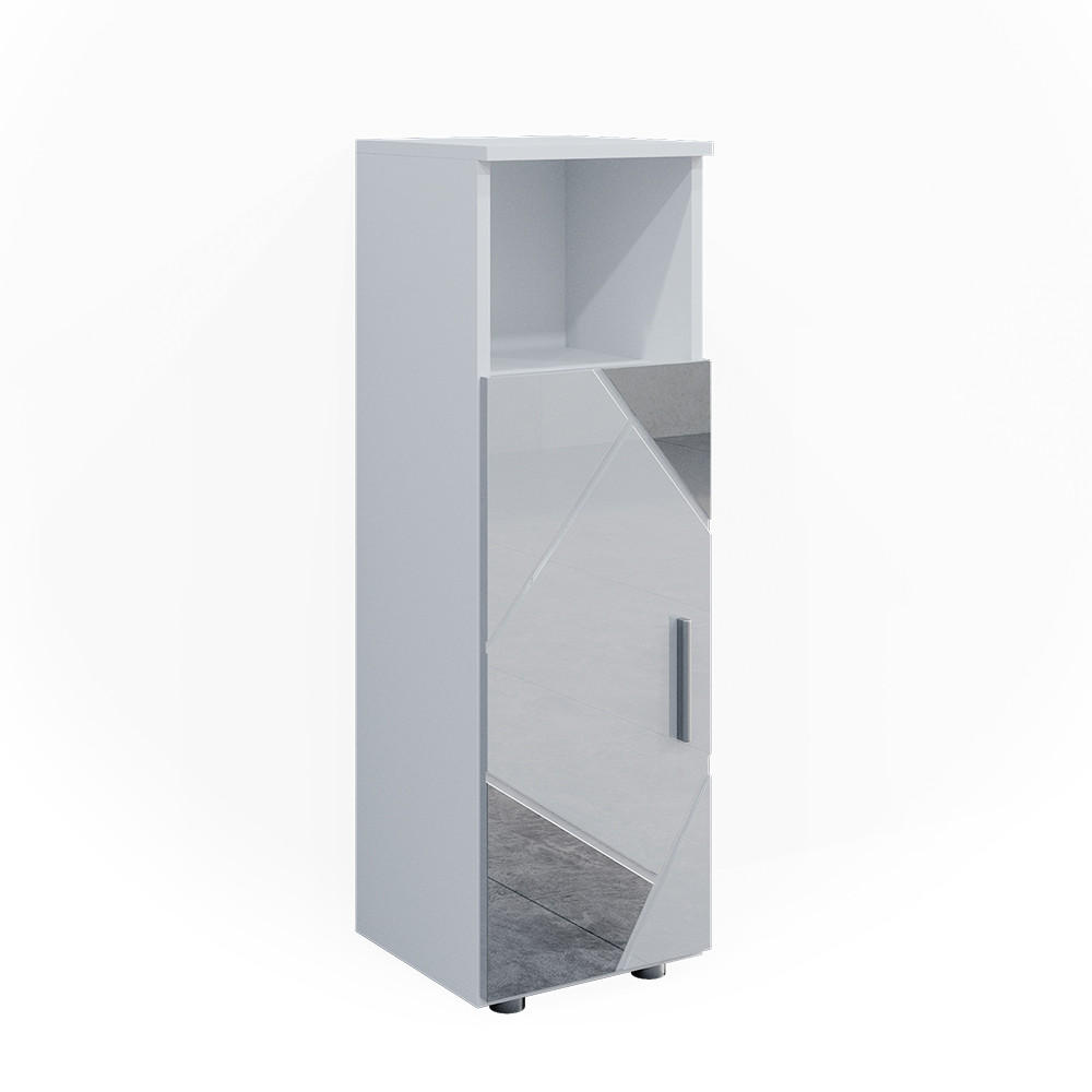 MIDISCHRANK Irma Weiß Hochglanz 30 x 95 cm - Weiß Hochglanz, Holzwerkstoff (30/95/30cm) - Vicco