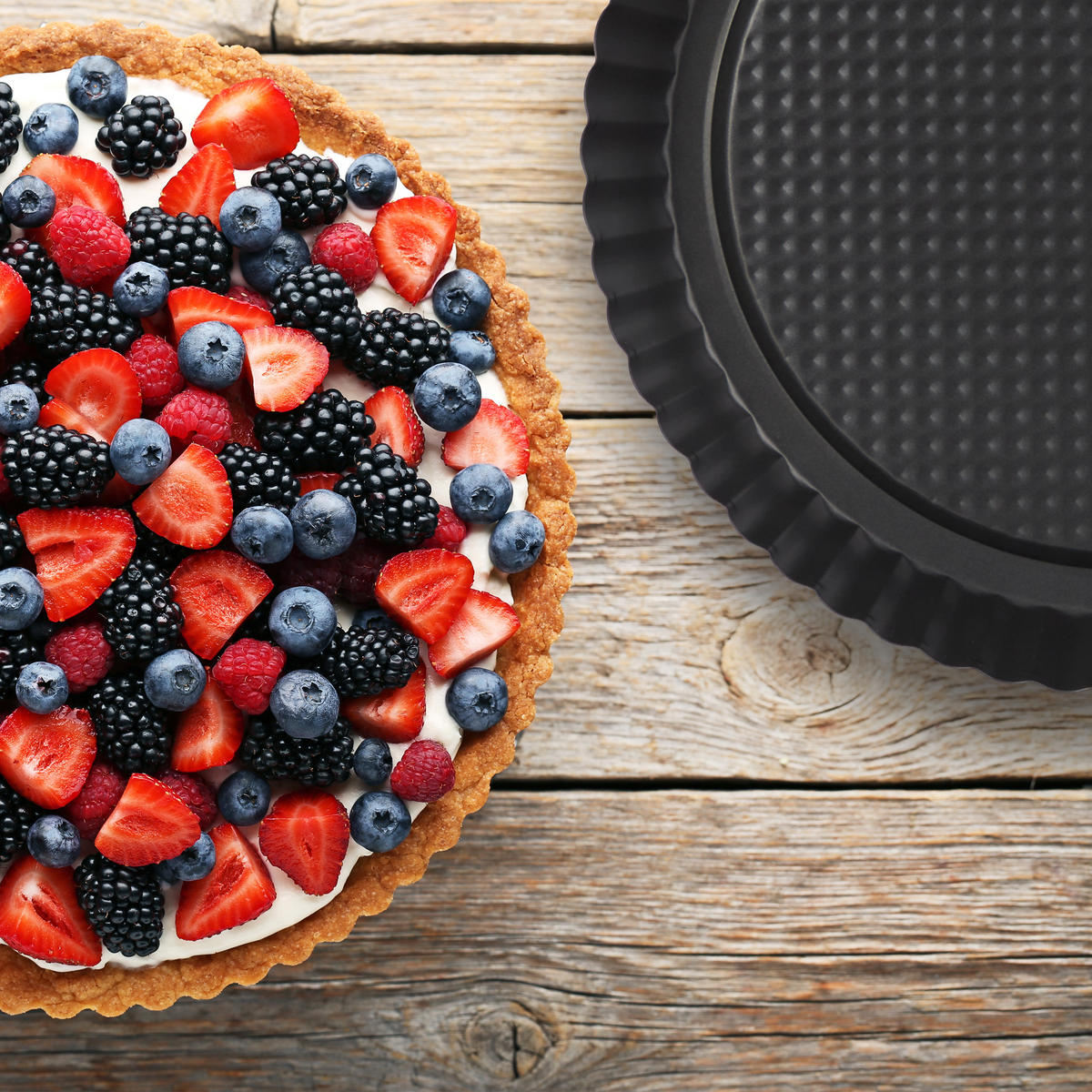 3XFORMA na ovocné koláče - antracitová, kov (28/3cm) - Relaxdays