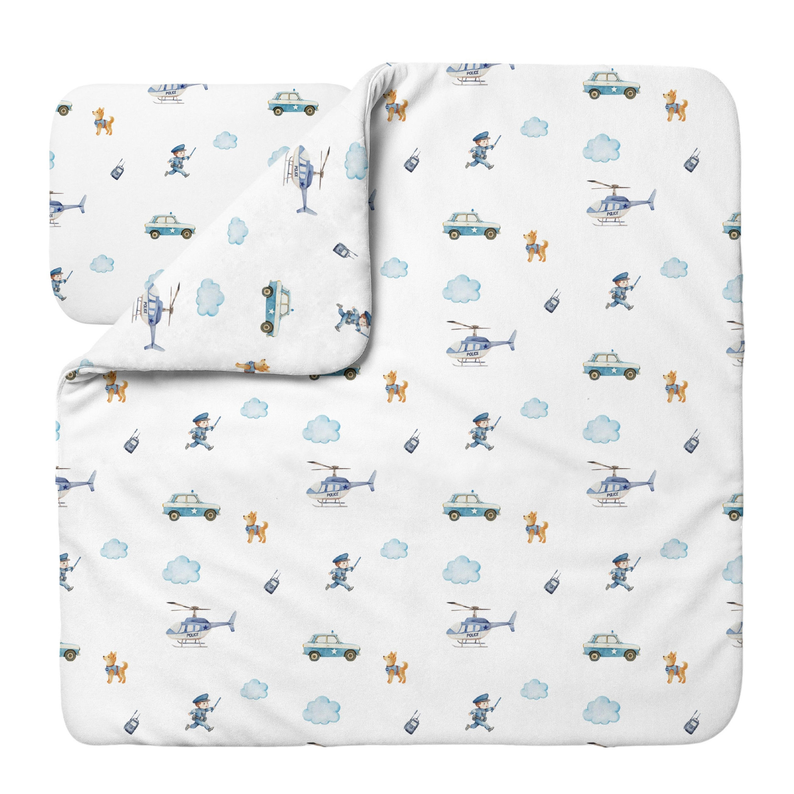 BABY Bambus-Bettwäsche Polizei - Weiß, Textil (75/75cm) - waldin