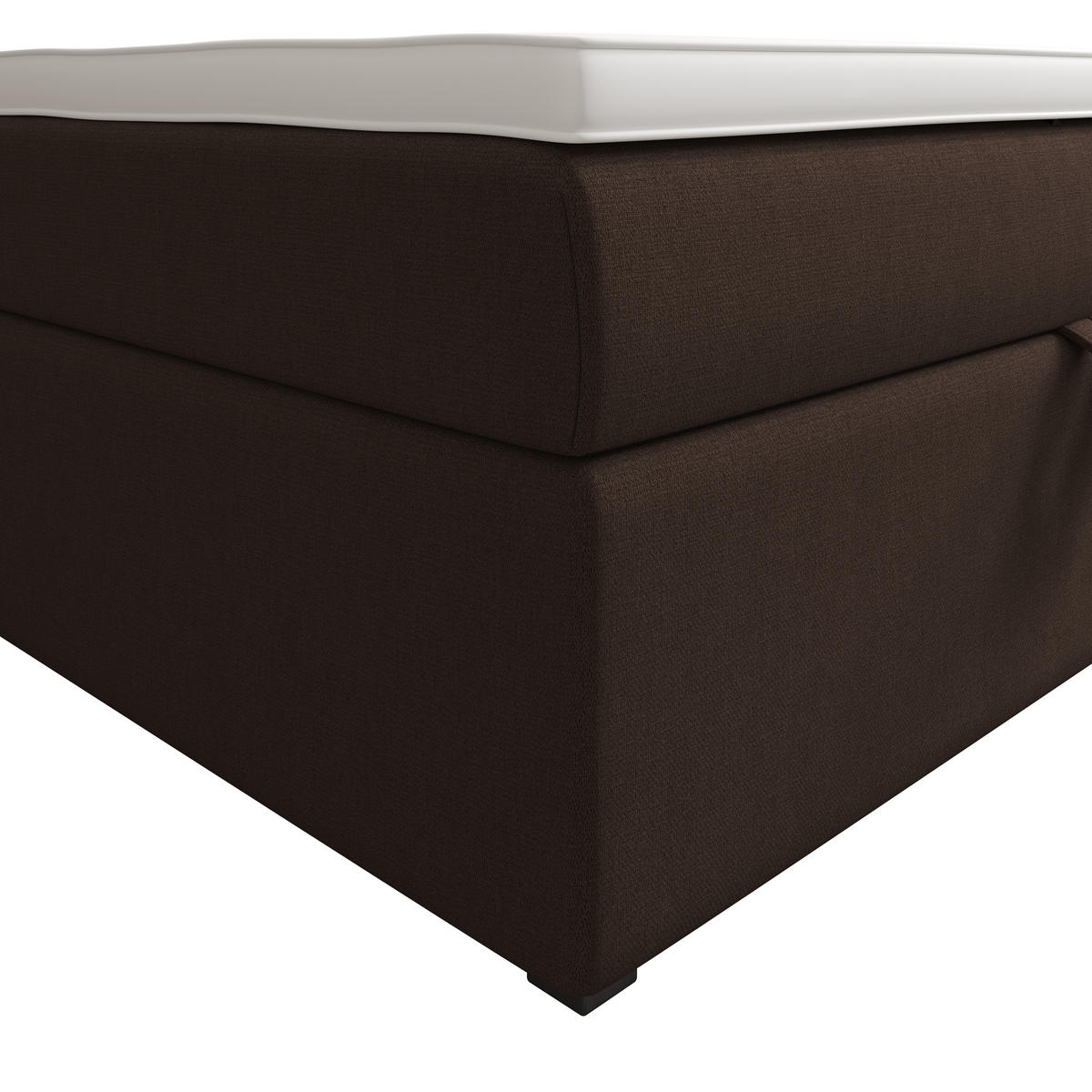 BOXBETT FADO 2 100x200, mit Matratze H3 und Topper, Cosmic 800 - Dunkelbraun, Holz/Kunststoff (100/200cm) - Bedante
