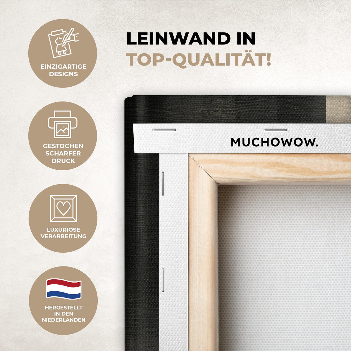 LEINWANDBILD 3er Set Formen - Abstrakt - Gold 180x80 cm - Schwarz, Textil (180/80cm) - MuchoWow