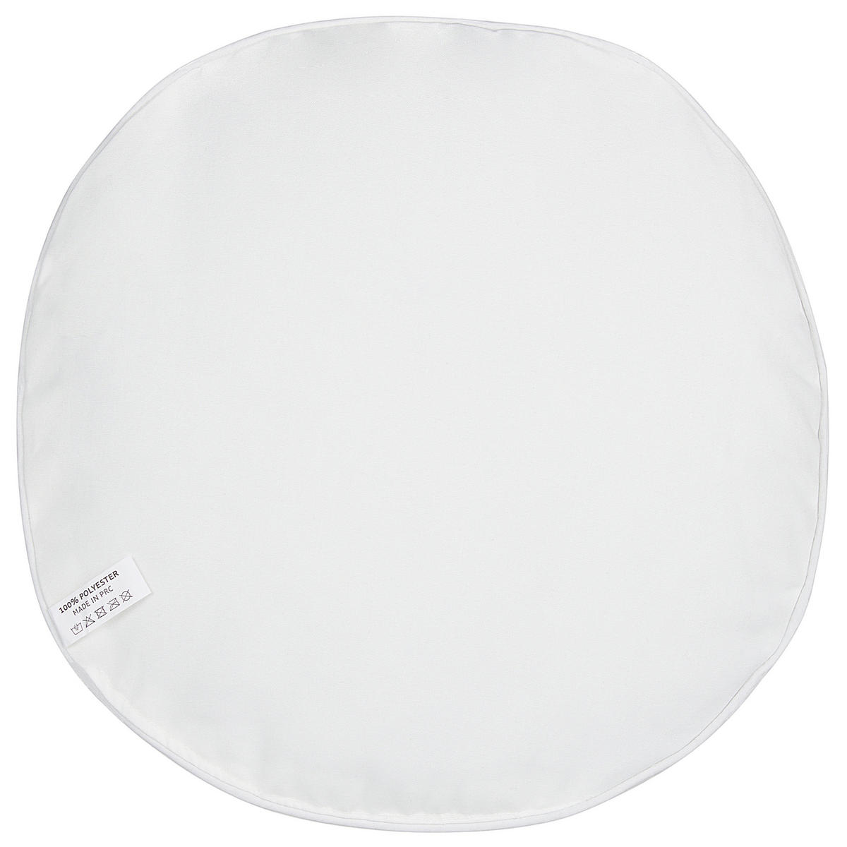 GARTENKISSEN 2er-Set Blattmuster weiß 40 cm Viozene - Weiß, Textil (40/40cm) - Beliani