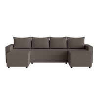 WOHNLANDSCHAFT Goka Lux U mit Schlaffunktion, Braun - Braun, Textil (298/72/146cm) - Fedve