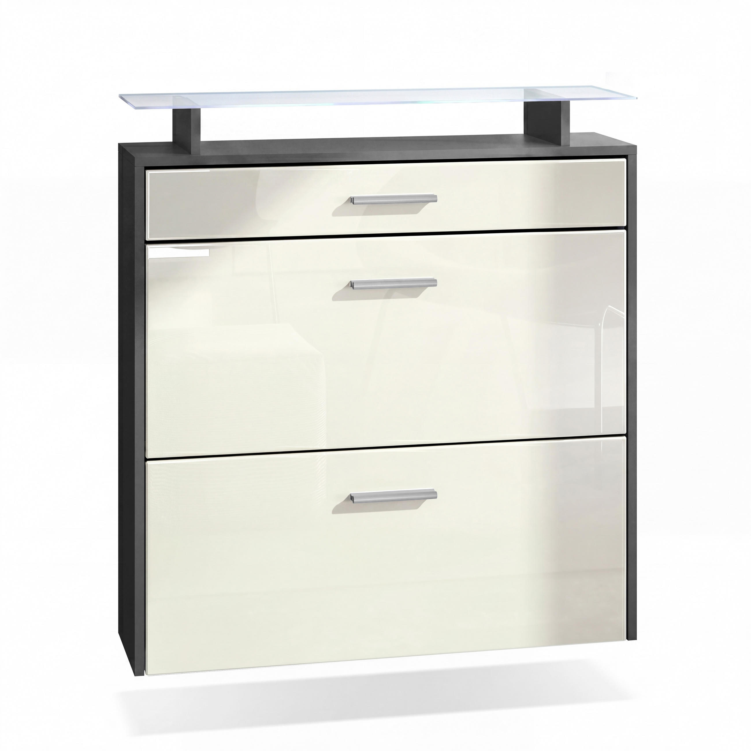 Vladon Schuhschrank Creme 89x96x23 cm