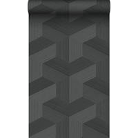 TAPETE 3D-Muster 53 cm x 10.05 m - Schwarz, Papier (53/1000cm) - Origin Wallcoverings