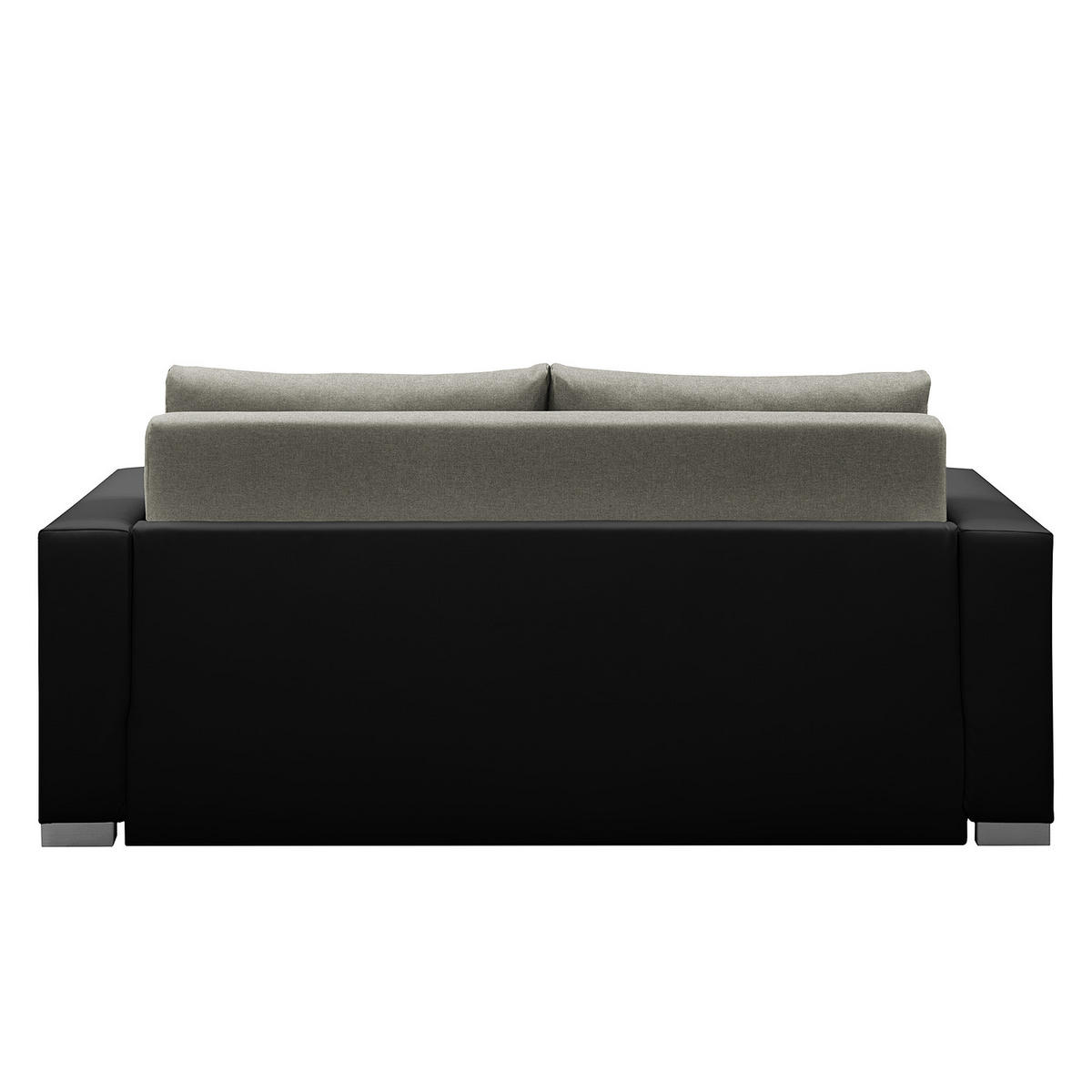 SCHLAFSOFA - Silberfarben/Schwarz, Kunststoff/Textil (193/90/90cm) - home24