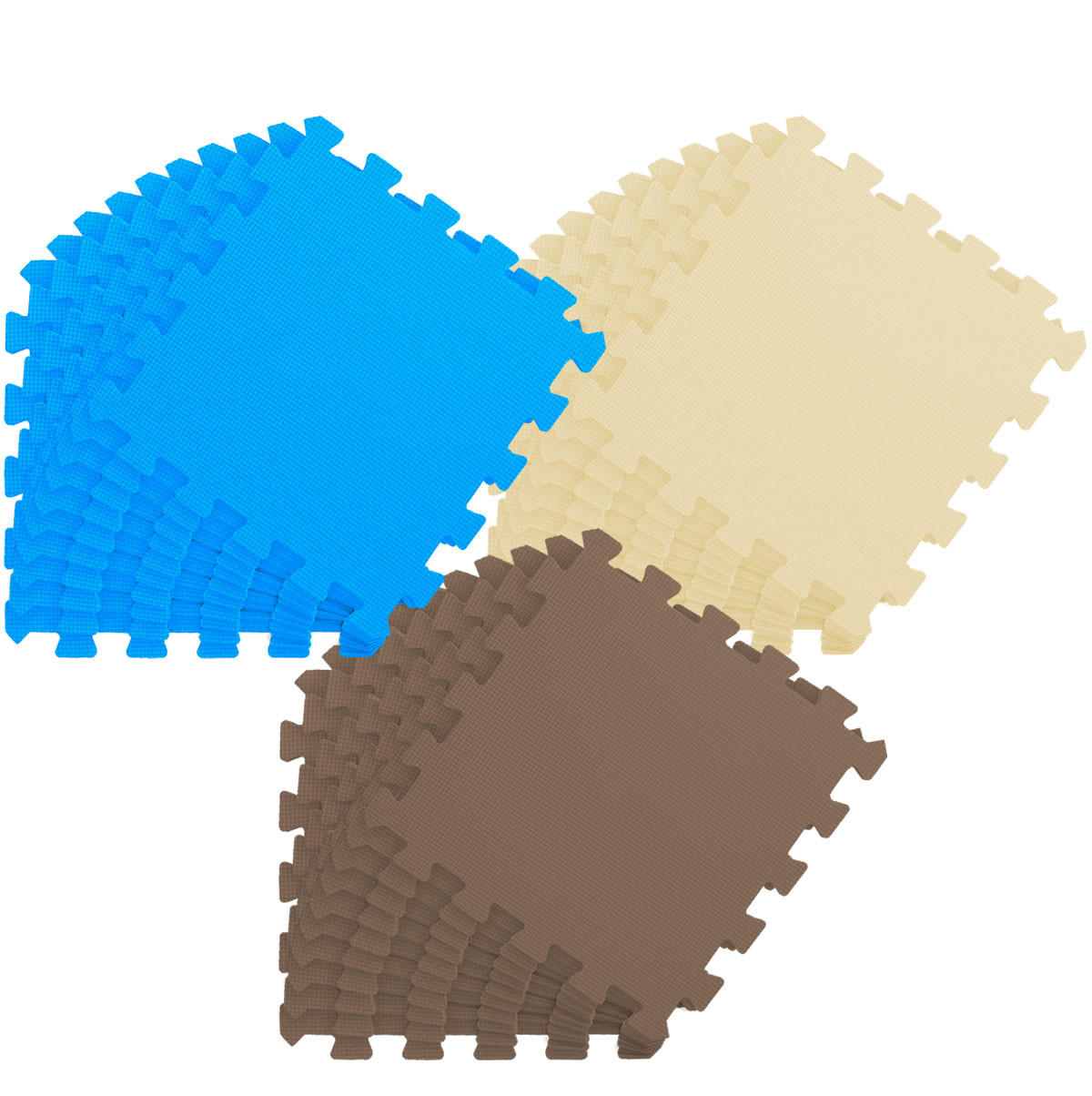 SPIELMATTE ab Null - 270/90 cm Puzzlematte Beige - Multicolor, Kunststoff (30/30cm) - Littletom