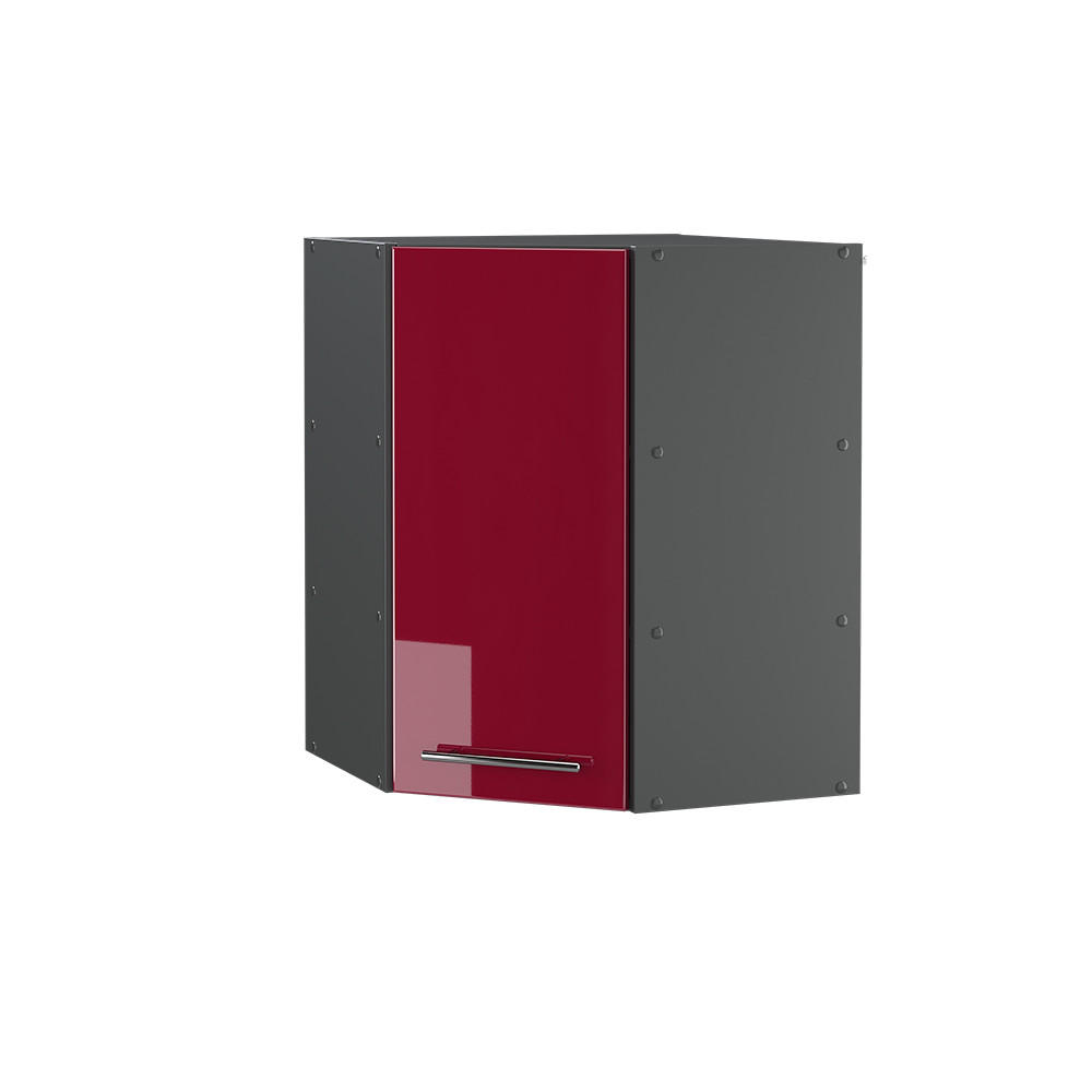 HÖRNHÄNGANDE SKÅP Fame-Line Bordeaux högblank 57 cm Bordeaux, Antracit 72/57/34.1 cm
