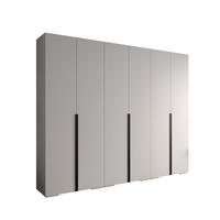 DREHTÜRENSCHRANK 236.7/300/47 6-türig - Schwarz/Weiß, Holz/Metall (300/236.7/47cm) - MÖBEL KRYSPOL