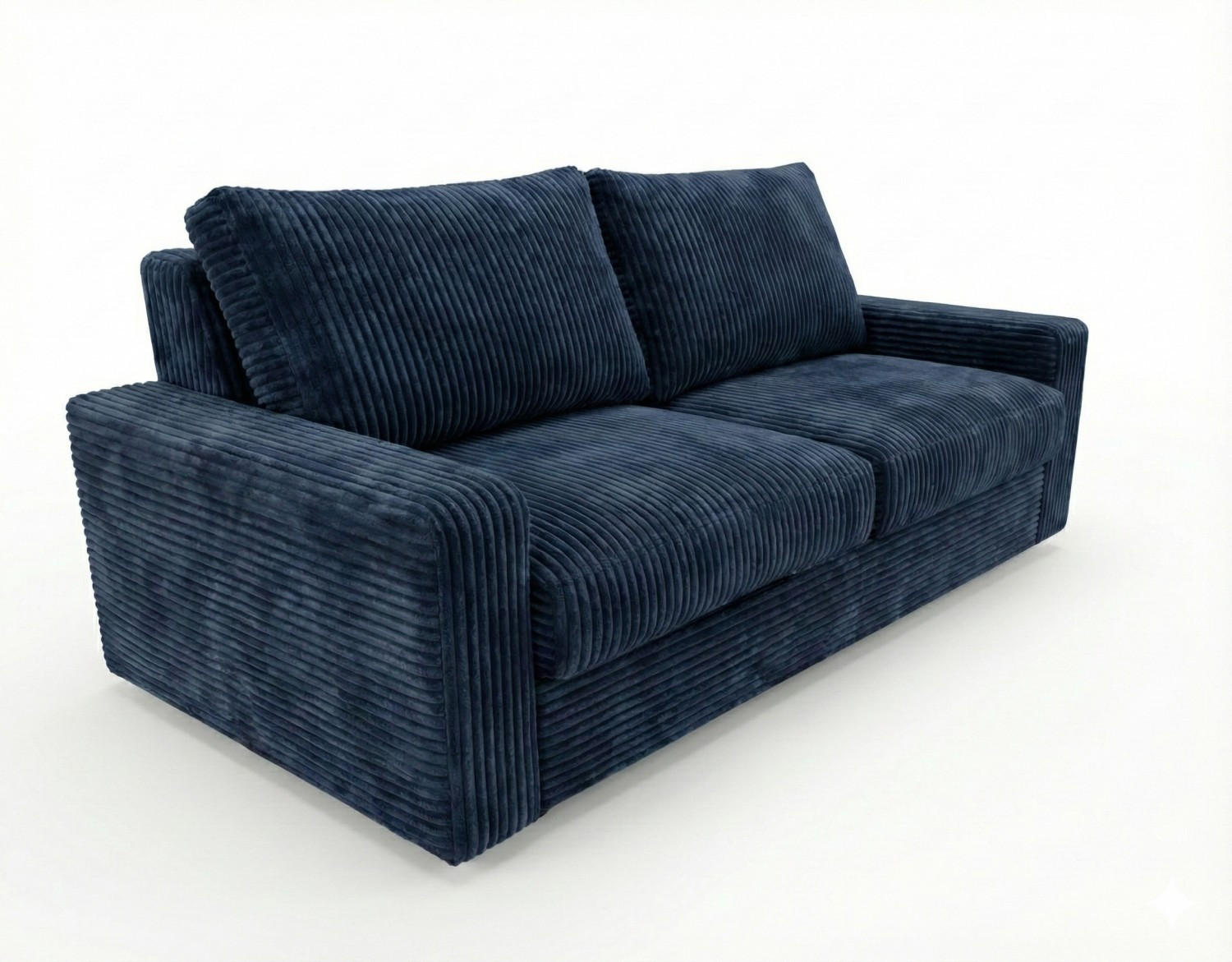 2-SITZER-SOFA Isola mit Schlaffunktion Cordbezug Dunkelblau - Dunkelblau, Textil (200/81/100cm) - KS Home Concept