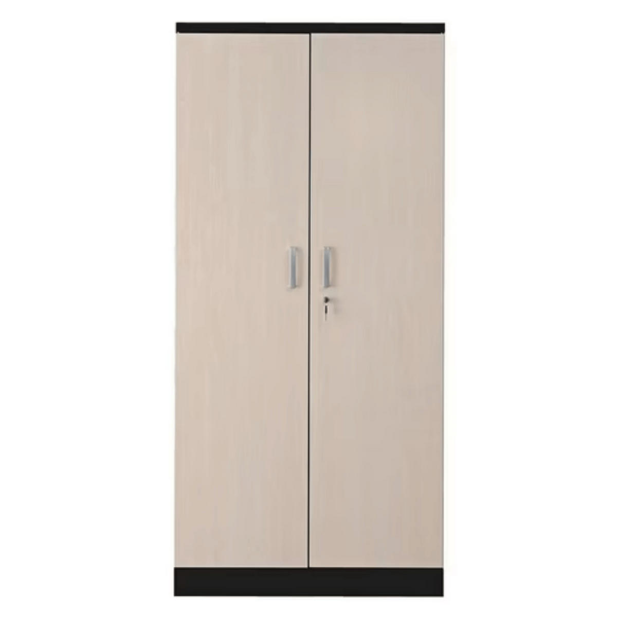 AKTENSCHRANK Beetle 4 Fachböden 195x92x42 cm Schwarz & Ahorn - Ahornfarben, Metall (92/195/42cm)