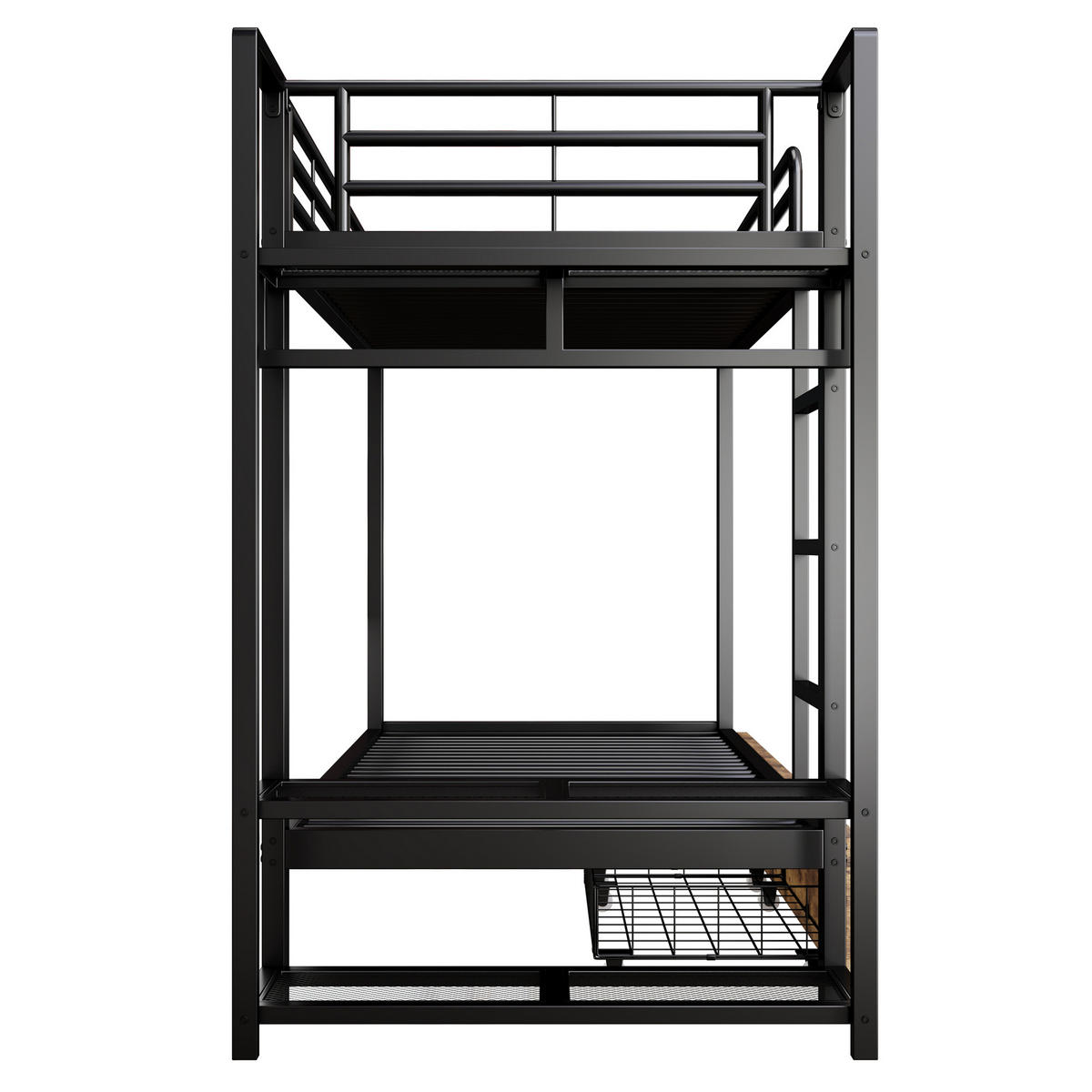 ETAGENBETT Metall Schwarz - Schwarz, Metall (90/200cm) - ComfortXL