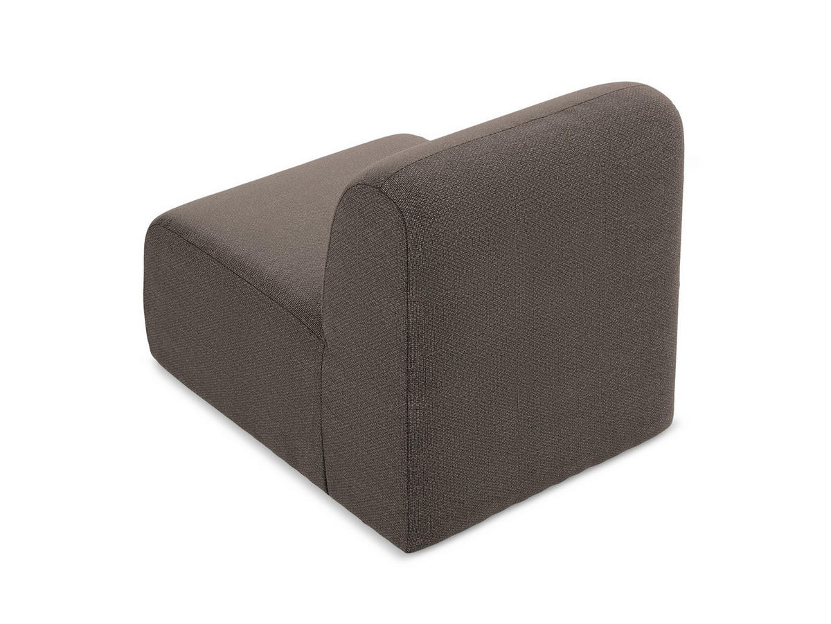 SOFAELEMENT Bouclé Stoff Braun - Schwarz/Mokka, Holzwerkstoff/Kunststoff (70/75/94cm) - Makamii