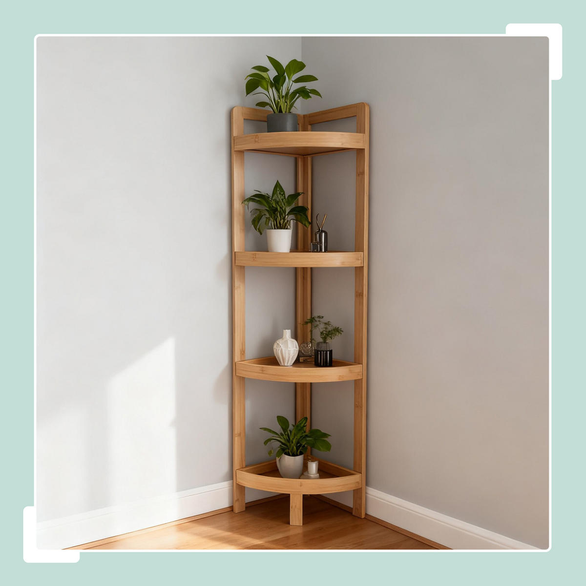 ECKREGAL - Hellbraun, Holz/Holzwerkstoff (23/105.5/23cm) - Relaxdays