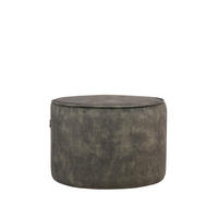 POUF Tibo Braun 55/55/40 cm - Grün, Textil (55/40/55cm) - LABEL51