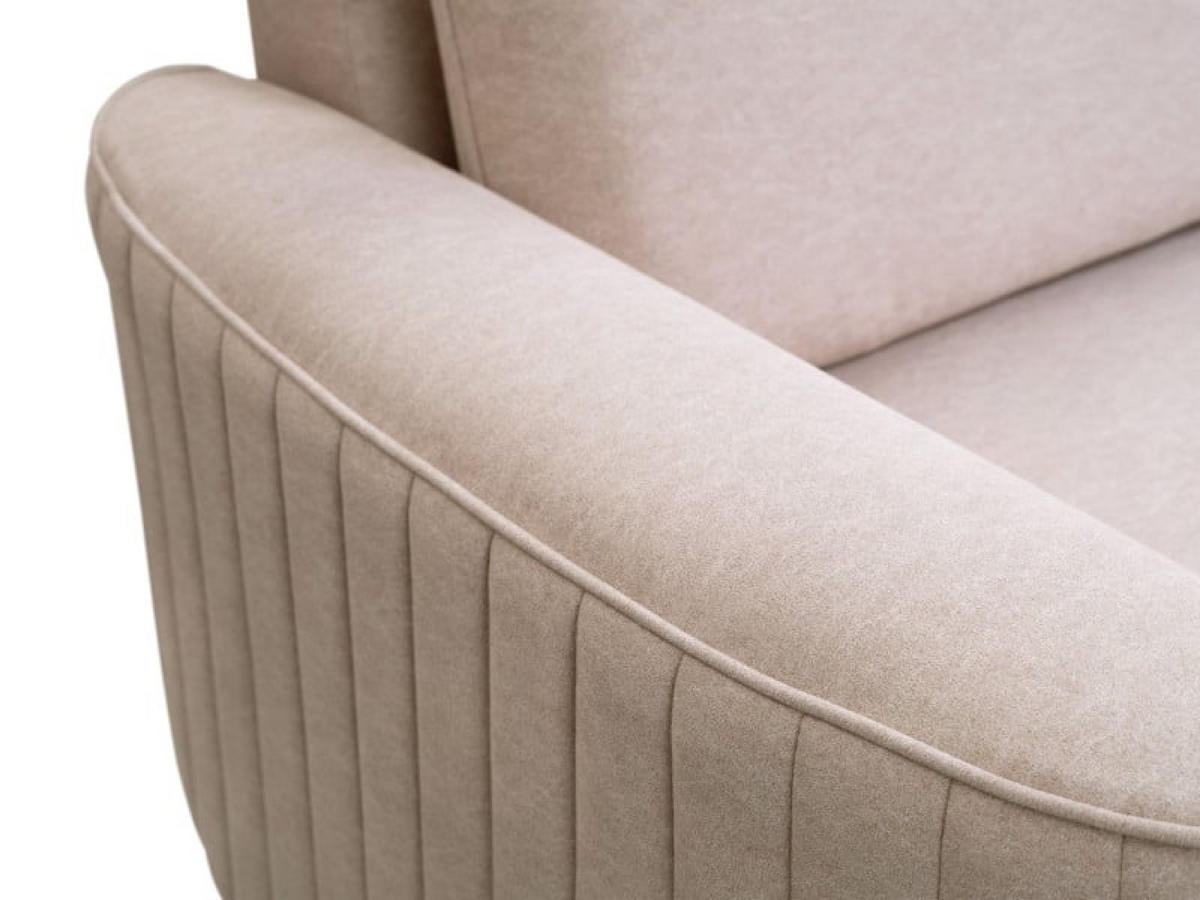 ECKSOFA Beige LOREN Mit Schlaffunktion Und Bettkasten - Beige, Textil (251/251cm) - Sepro Meble