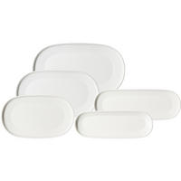 SERVIERPLATTEN-SET Kelly weiß 5er Set - Weiß, Keramik (1/1/1cm) - Ritzenhoff Breker