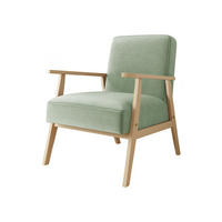 SESSEL Retro - Naturfarben/Mintgrün, Holz/Textil (59/76/67cm) - MIRJAN24