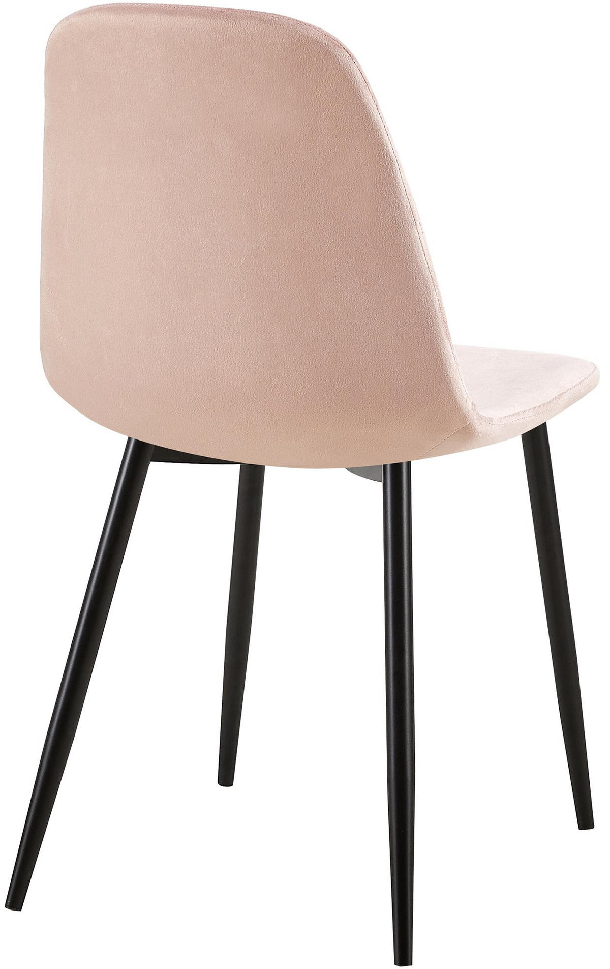 STUHL Samt Pink - Pink/Schwarz, Textil/Metall (44/88/54cm) - CLP