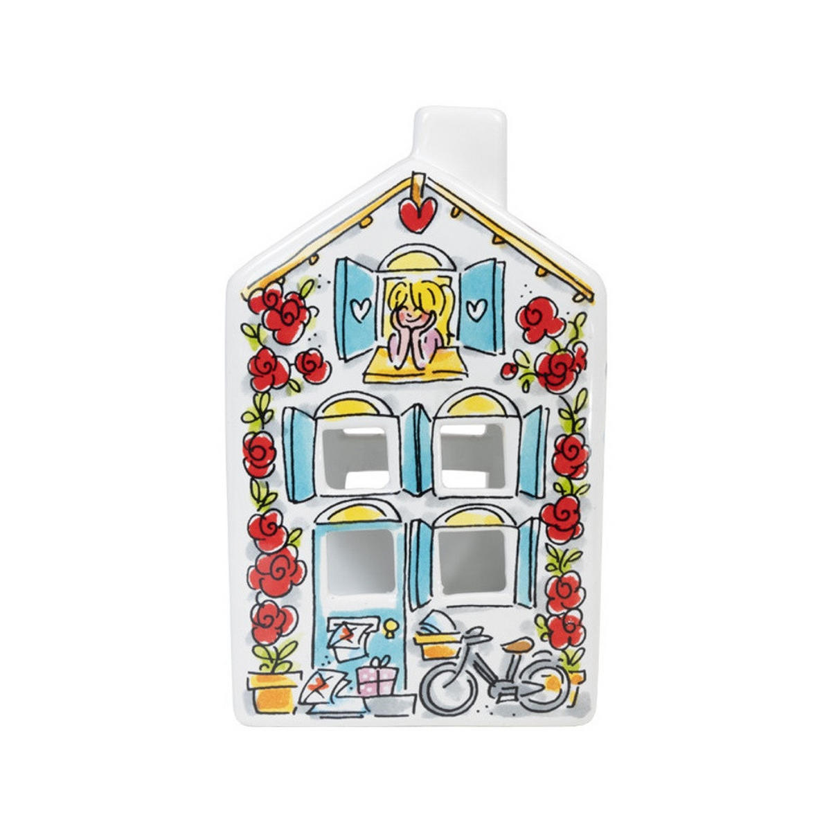 TEELICHTHALTER Herzen in Bunt - 14,5cm - Multicolor, Keramik (8.5/14.5/8.3cm) - Blond Amsterdam