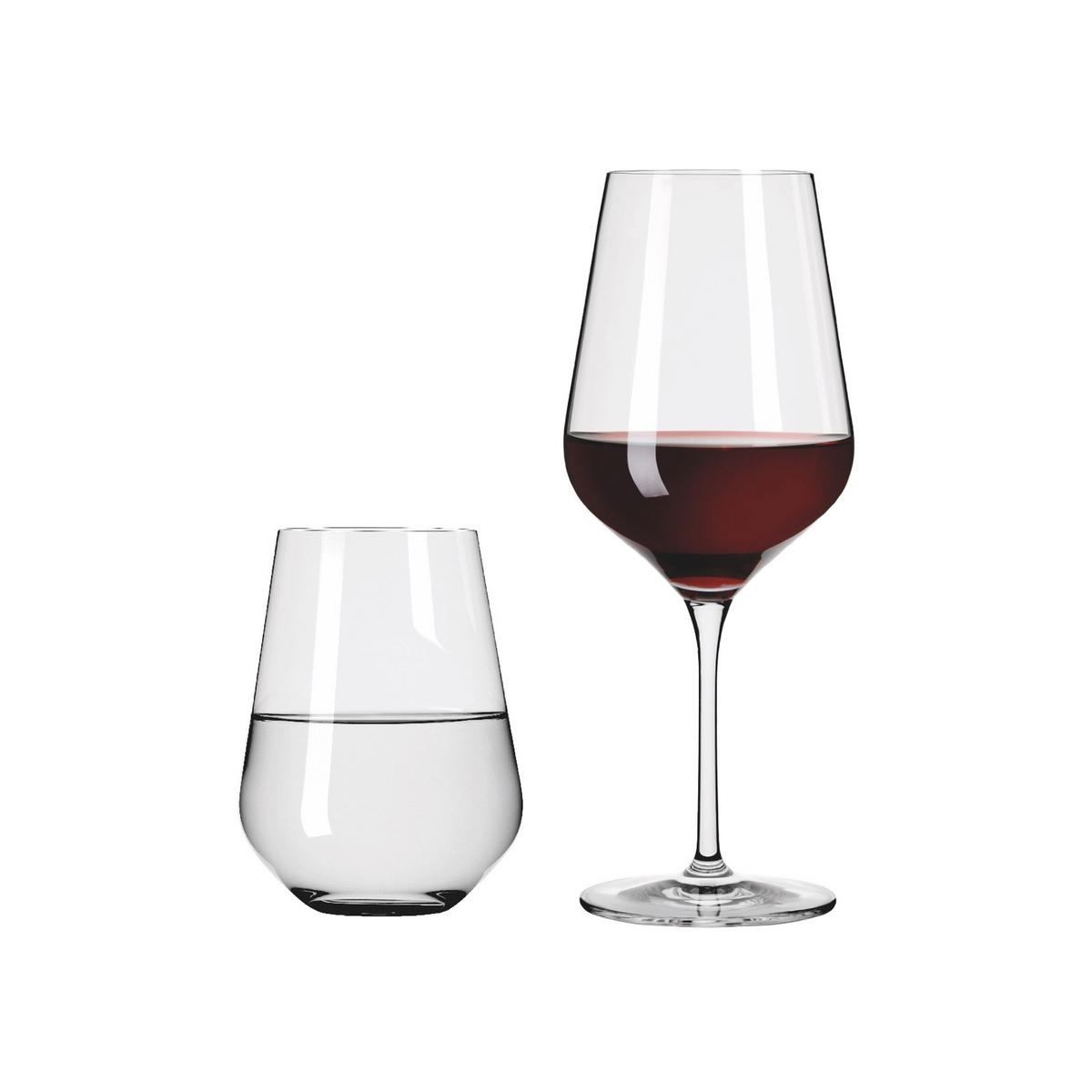 ROTWEIN- UND WASSERGLÄSER Lichtweiss Aurelie transparent 12er Set - Transparent, Glas - Ritzenhoff