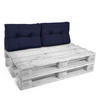 PALETTENKISSEN Eco Style Rücken 60/40/10 cm Dunkelblau (2tlg) - Dunkelblau, Textil (40/10/60cm) - Beautissu 