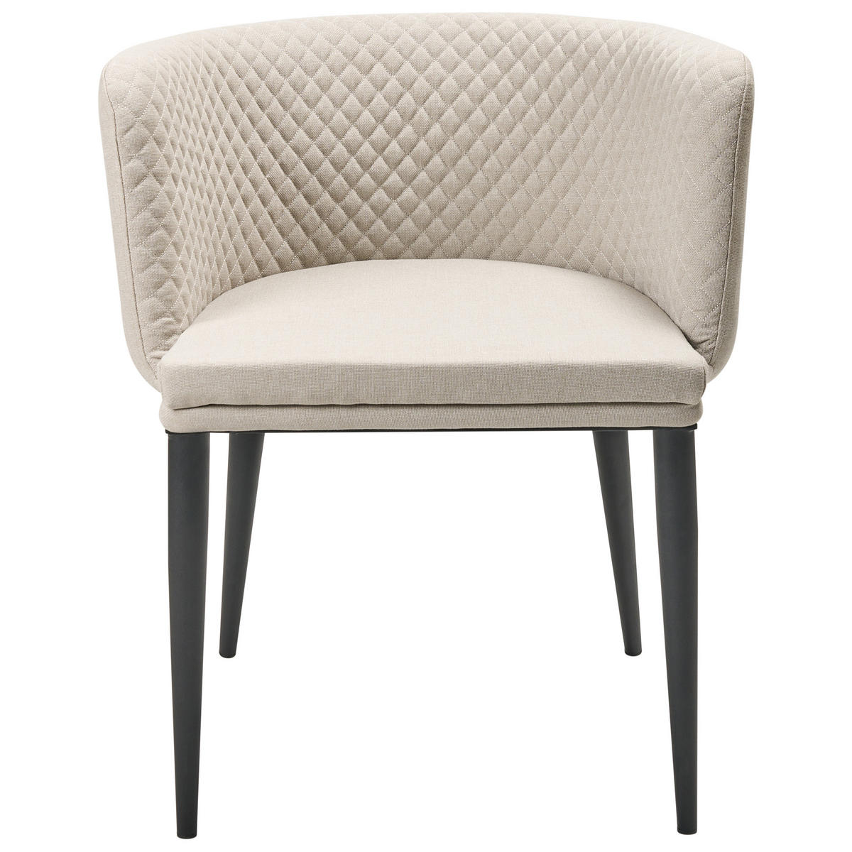 GARTENSTUHL 2er-Set Beige Limasson - Beige/Schwarz, Textil (49/72/52cm) - Beliani