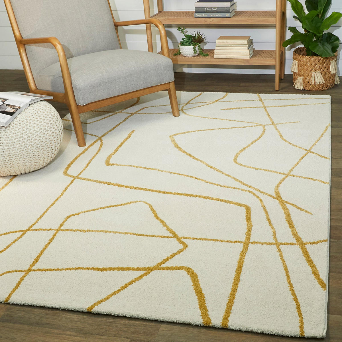 TEPPICH Designer weich gelb gelb - Gelb, Textil (200/290cm) - AFK Living