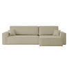 ECKSOFA Mit Schlaffunktion Und Bettkasten, Eckcouch BEST XL Stoff Quelle Beige Rechts - Beige/Schwarz, Holz/Kunststoff (142/142cm) - Kaiser Möbel