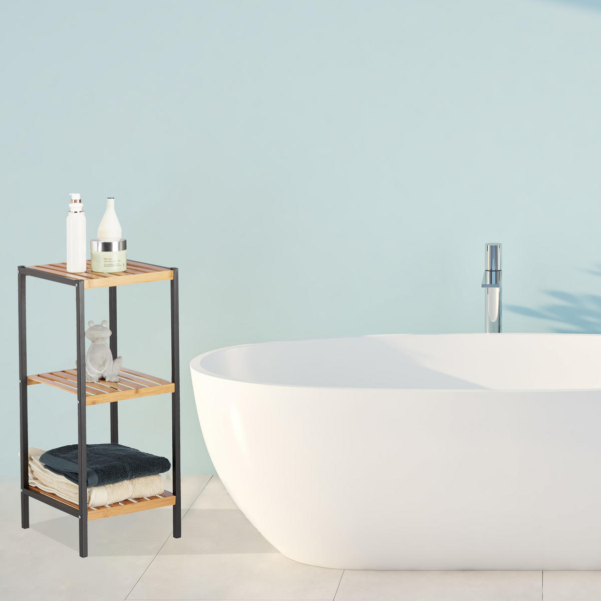 REGAL - Multicolor, Holz/Metall (30/70/30cm) - Relaxdays