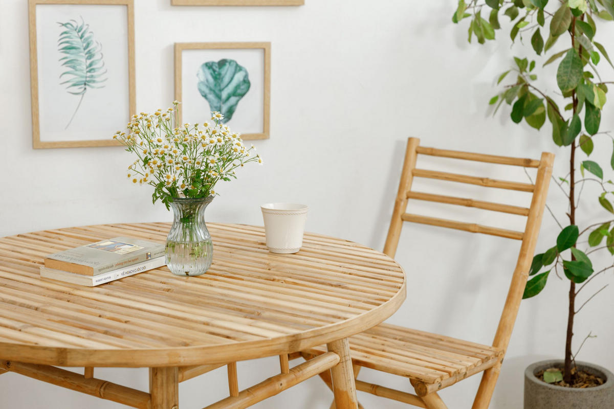 ESSTISCH Runde Braun 90 x 90 x 75.5 (cm) - Braun, Holz (90/90/75.5cm) - Nordlys
