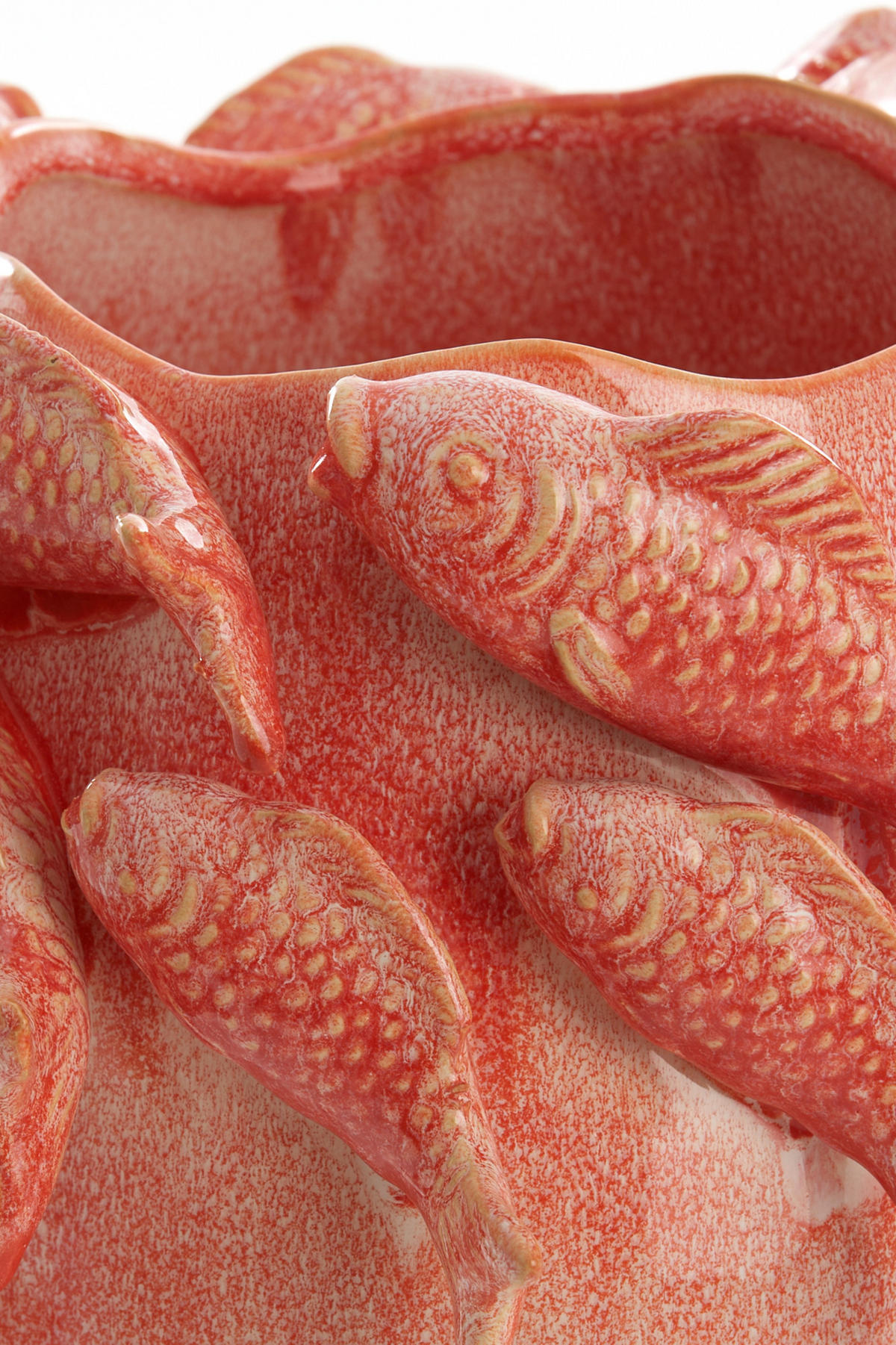 VASE Fisch Rot Ø29/27 cm - Rot, Keramik (27cm) - Light & Living