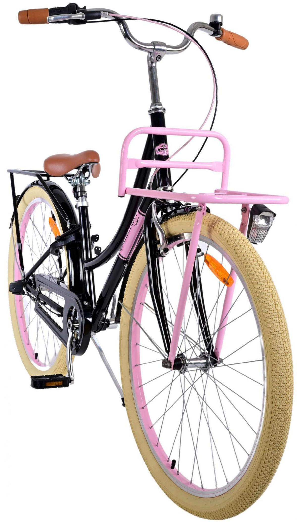 KINDERFAHRRAD Excellent - Mädchen - 26 Zoll - 3 Gänge - Rücktritt + Handbremse - Schwarz - Schwarz, Metall (77cm) - TPFSports