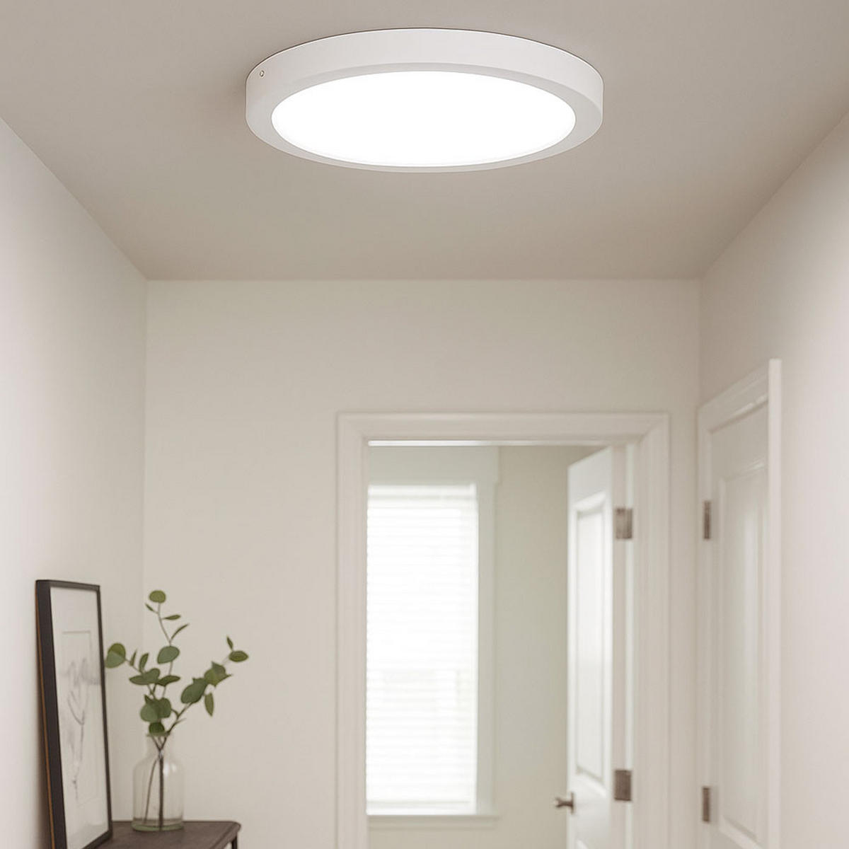 LED DECKENPANEEL Weiß 30 cm - Weiß, Metall (30/30/3.2cm) - Briloner