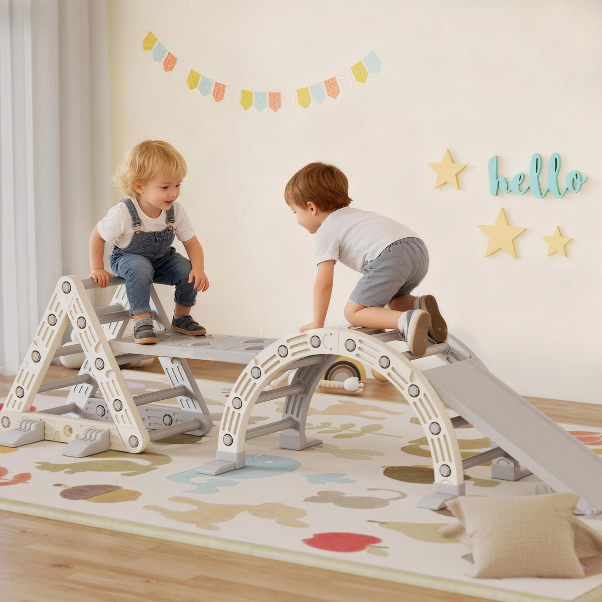 KLETTERDREIECK DE-18394 Grau - Grau, Kunststoff (70/104cm) - ComfortXL