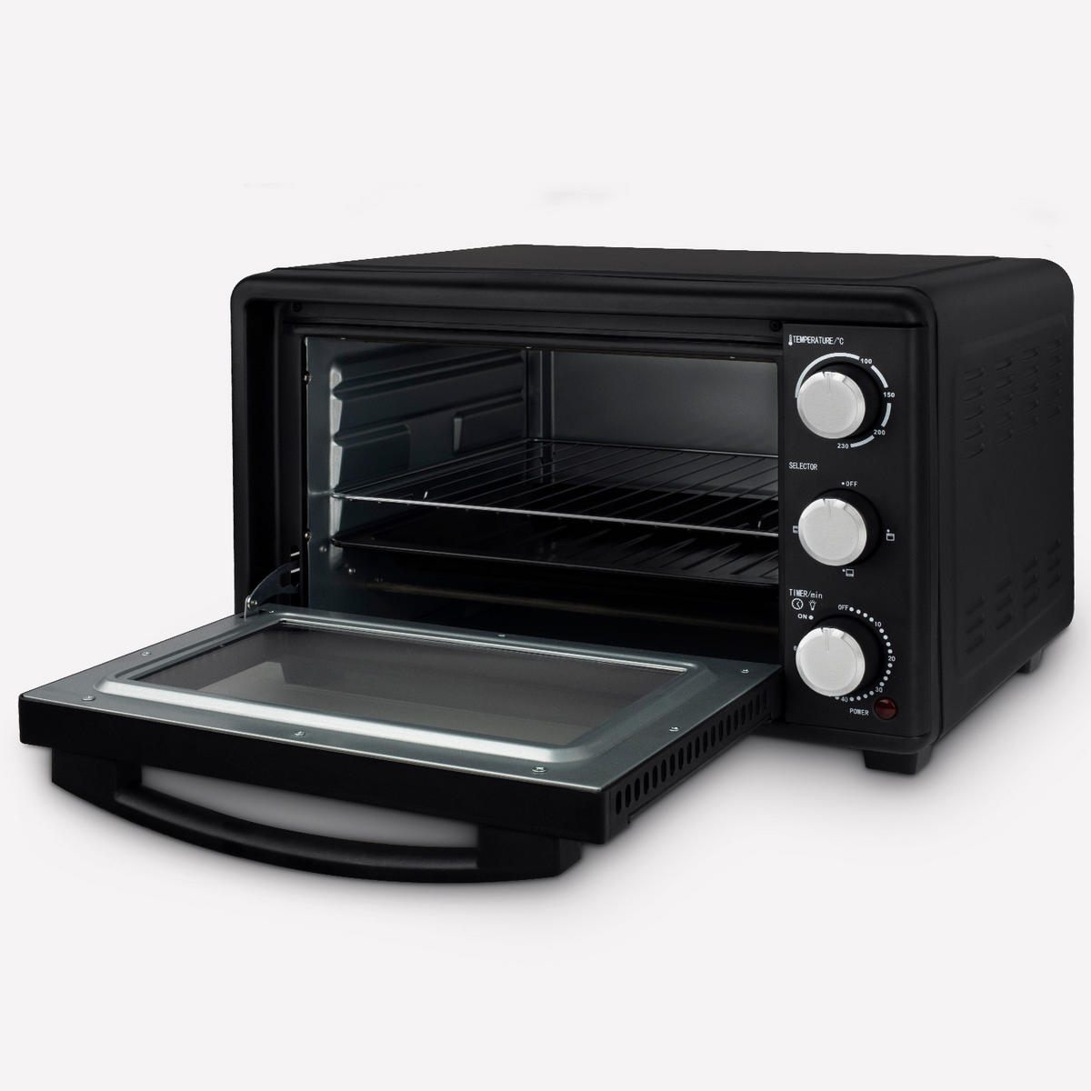 MINI-BACKOFEN FO25 Schwarz - Schwarz, Metall (33/32/30cm) - HKoenig