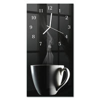 WANDUHR 30x60 cm - Orangen - Schwarz, Glas (30/60/0.4cm) - TULUP