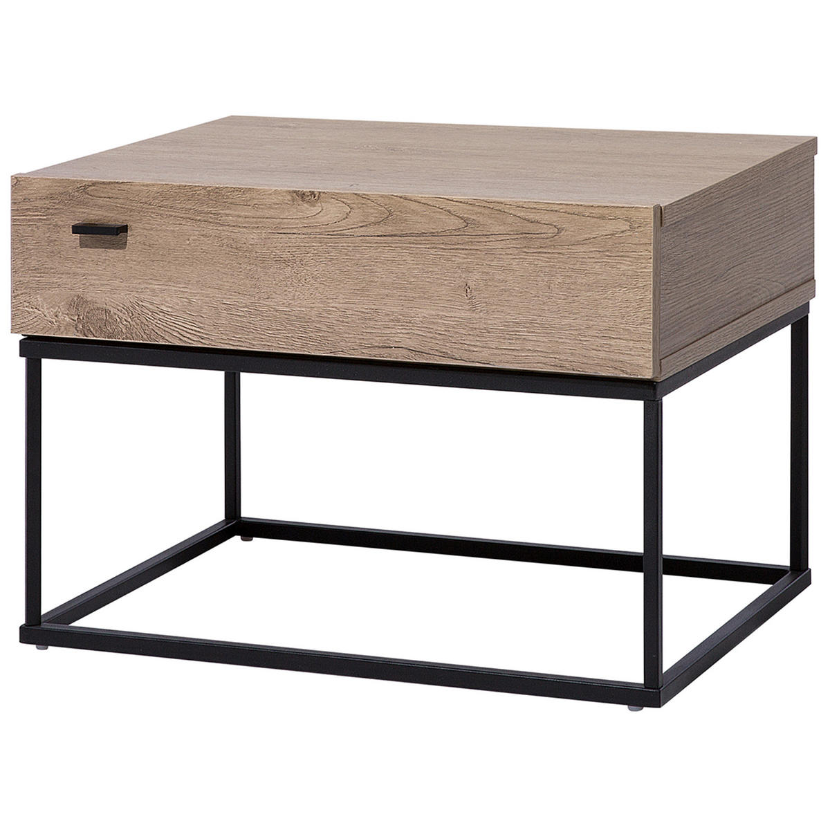 NACHTTISCH dunkler Holzfarbton rechteckig 41/55 cm Cairo - Dunkelbraun, Holzwerkstoff (55/39/41cm) - Beliani