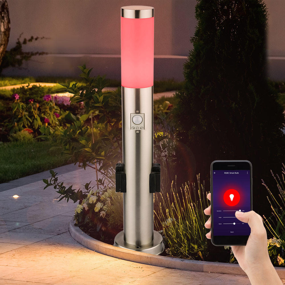 Thumbnail - Led, Silber, Kunststoff, Zylindrisch, F, 11x30x7.6 cm, Lampen & Leuchten, Außenbeleuchtung, Außenleuchten