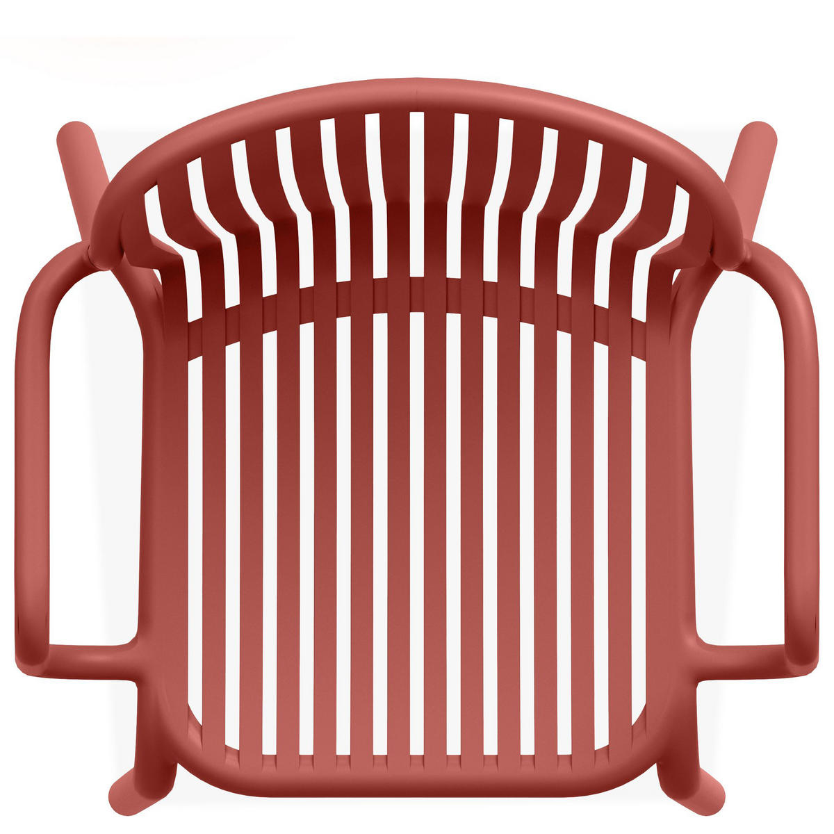 GARTENSTUHL FICCARI 4-er Set, Rot - Rot, Kunststoff (57.5/82.5/53cm) - KONSIMO®
