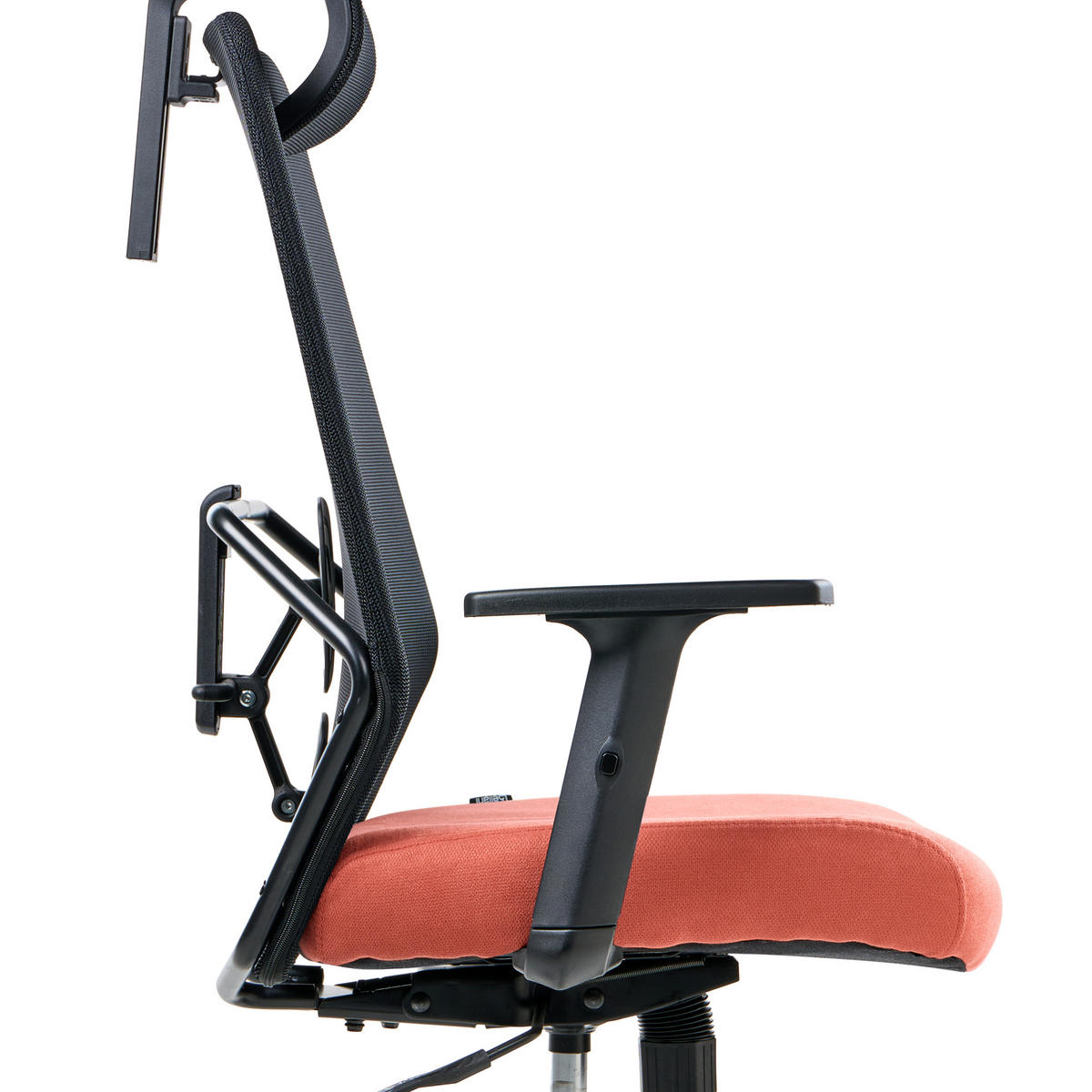 BÜROSTUHL Rot Oryn - Schwarz, Textil (71/111/65cm) - Beliani