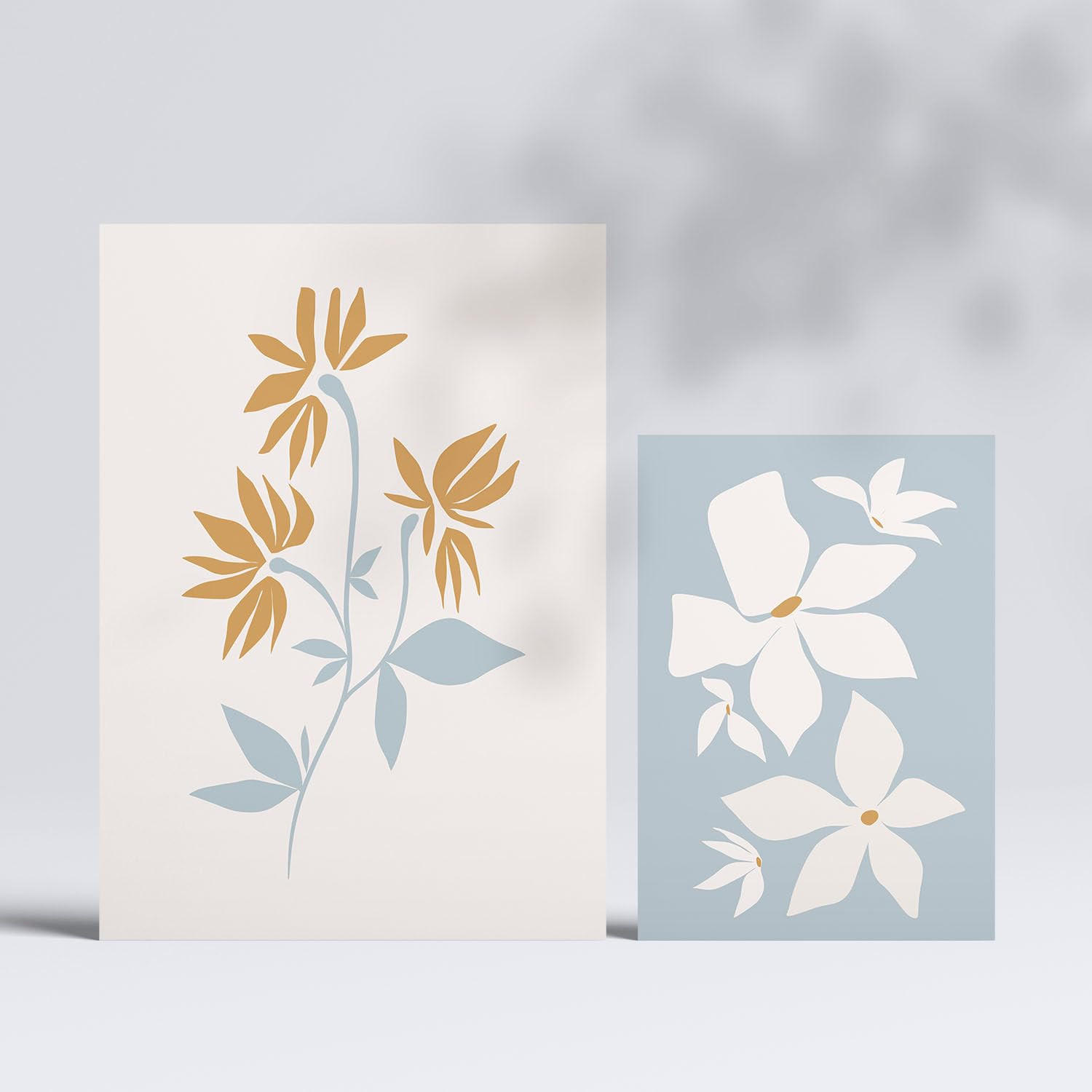 POSTER Set Mit 6 Blumenrahmen 1 In Blume Zusammenfassung Ästhetische Dekorative Gemälde Für Ihr Wohnzimmer, Schlafzimmer, Zuhause A3 & A4 Rahmenlos - Klar, Papier (29/3cm) - Nacnic